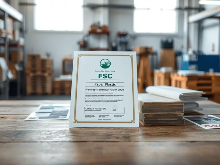 FSC认证证书与包装材料样品